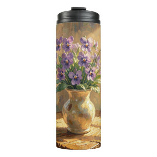 Bouteilles Isothermes Vase de violettes violettes Impasto