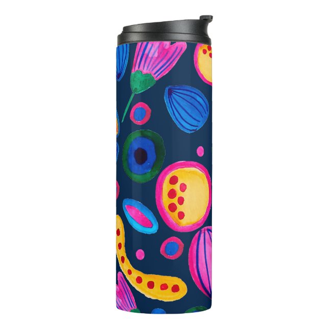 Bouteilles Isothermes Vaso térmico diseño bohemio navy (Tourné sur la gauche)