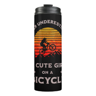 Bouteilles Isothermes Vélo de montagne drôle et mignon pour cycliste fém
