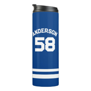 Bouteilles Isothermes Ventilateur sportif Blue Custom Name & Number