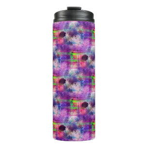 Bouteilles Isothermes Vert de conception, aquarelle pourpre de texture