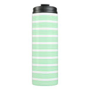 Bouteilles Isothermes Vert et blanc cinq bandes motif