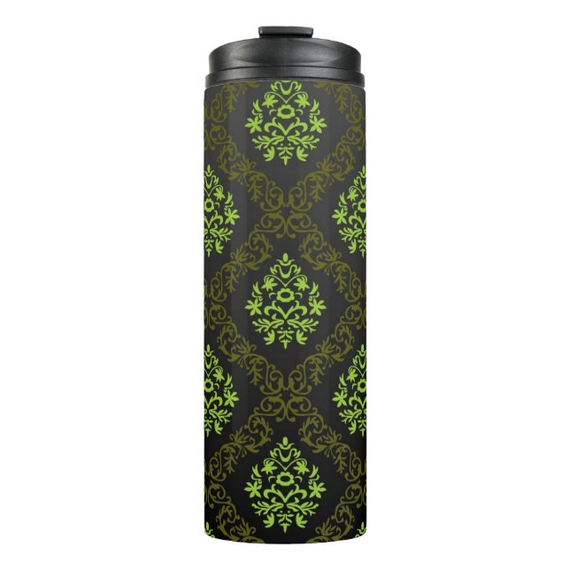 Bouteilles Isothermes Vert floral de papier peint (Devant)