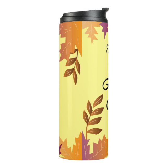 Bouteilles Isothermes Vibes d'automne personnalisées Tumbler (Tourné sur la gauche)