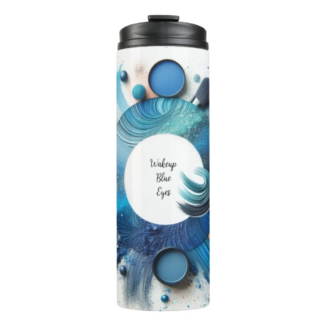 Bouteilles Isothermes Vibes de réveil de l'oeil de Glam bleu (Devant)