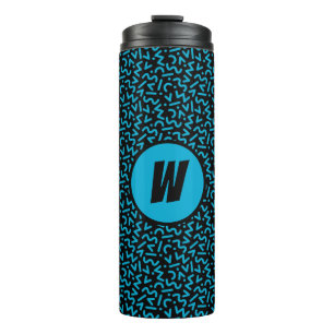 Bouteilles Isothermes Vibes Retro Monogram Neon Blue 80s