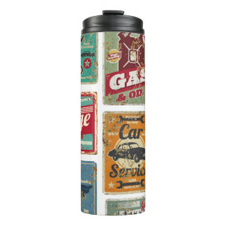 Bouteilles Isothermes Vintage car service and gas station vintage metal 