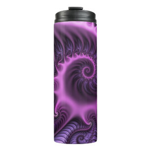 Bouteilles Isothermes Vivid Cool Abstrait rose violet Fractal Art Spiral