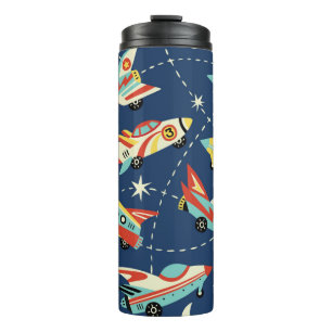 Bouteilles Isothermes Voitures spatiales vintage sans faille motif vinta