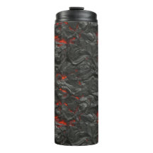 Volcan de lave molle noir et rouge