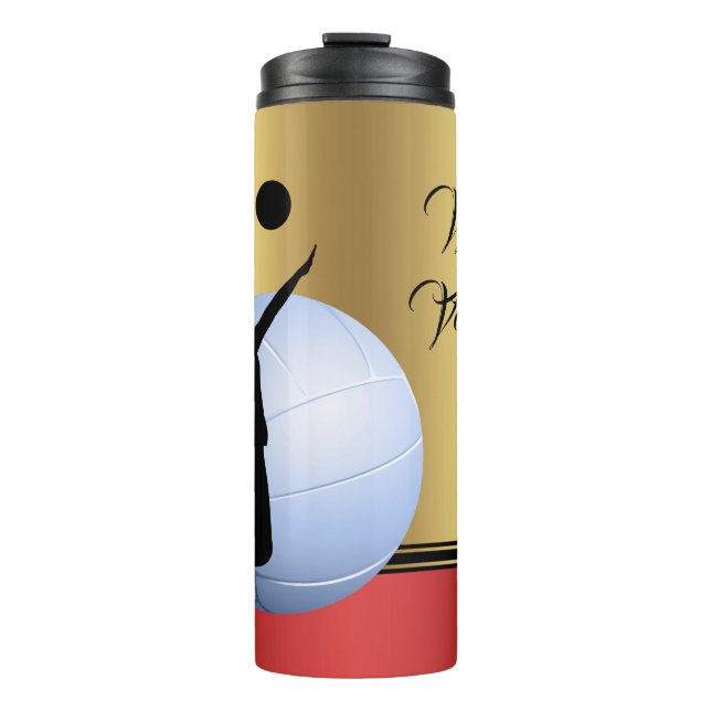 Bouteilles Isothermes Volleyball Femme Joueur Ball élégant Personnaliser (Devant)