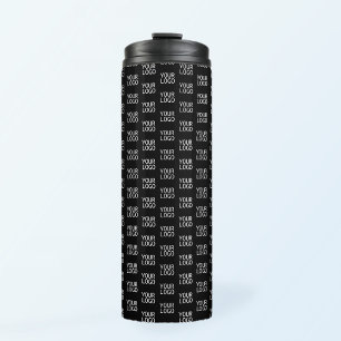 Bouteilles Isothermes Votre logo d'entreprise   Motif demi-étape élégant