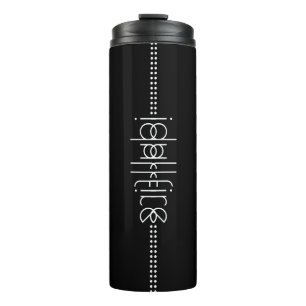 Bouteilles Isothermes Votre nom en tant que glyphes Aliens Unique Noir
