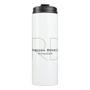 Bouteilles Isothermes Votre nom Monogramme Votre titre Moderne