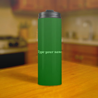 Bouteilles Isothermes Votre nom sur gobelet vert