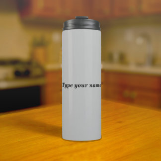 Bouteilles Isothermes Votre nom sur tumbler gris