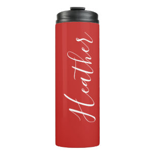 Bouteilles Isothermes Votre script blanc personnalisé en rouge