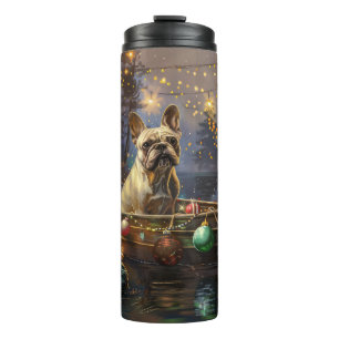 Bouteilles Isothermes Voyage de Noël Festif de Bouledogue Français