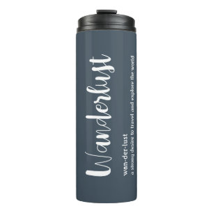 Bouteilles Isothermes Wanderlust définition blanc gris bleu couleur