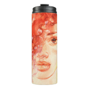 Bouteilles Isothermes Watercolor belle fille