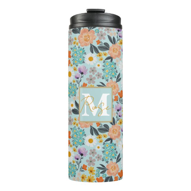 Bouteilles Isothermes Watercolor Boho Floral (Devant)