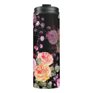Bouteilles Isothermes Watercolor bouquet flowers with flowers haricot on