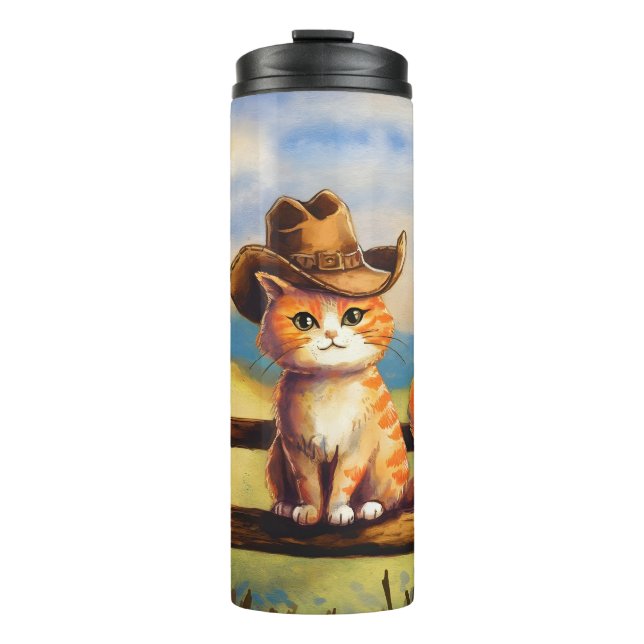 Bouteilles Isothermes Watercolor Painted Cat Dad (Devant)
