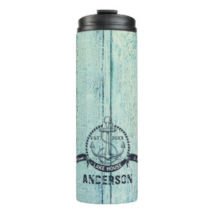 Bouteilles Isothermes Welcome to the Lake House Blue Wood