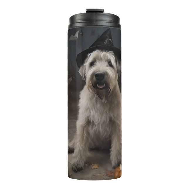 Bouteilles Isothermes Wheaten Terrier Citrouille Halloween effroi (Devant)