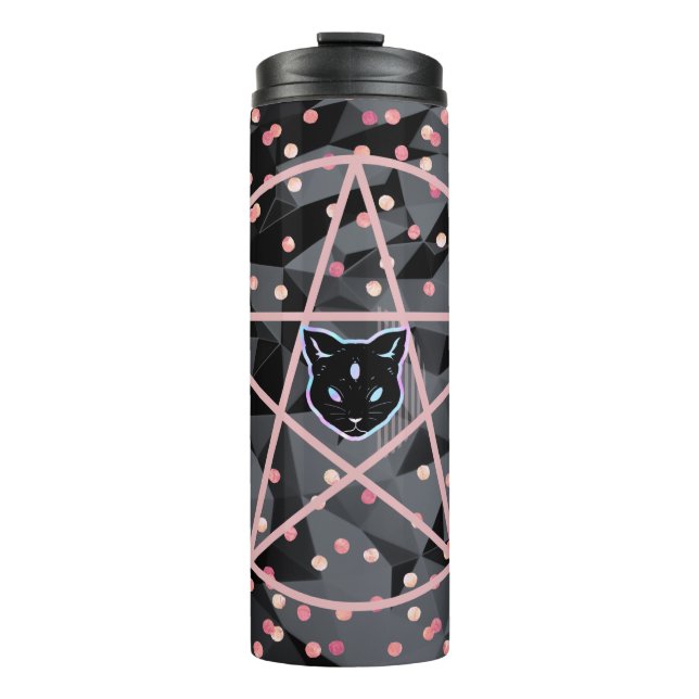 Bouteilles Isothermes WiizyWitch Magic Witch Cosmic Chat Pentacle Magick (Devant)