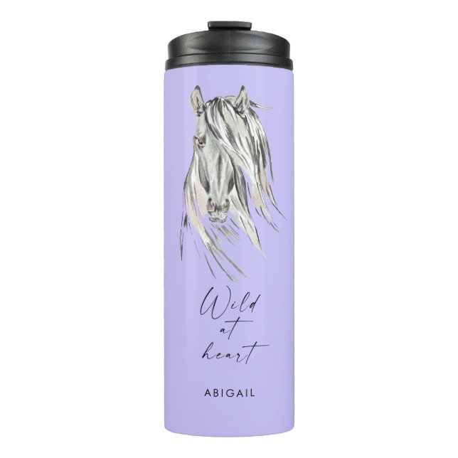 Bouteilles Isothermes Wild at Heart Nom personnalisé Lavender (Devant)