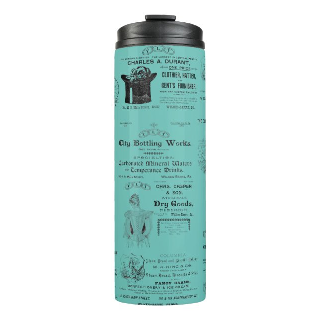Bouteilles Isothermes Wilkes-Barre Pennsylvania Annonce 1890 (Devant)