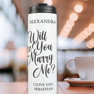 Bouteilles Isothermes “Will You Marry Me?” Thermal Tumbler – Elegant Pro
