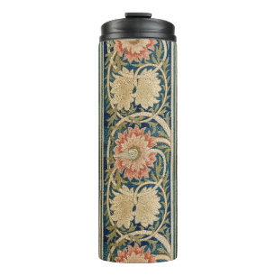 Bouteilles Isothermes William Morris Fleurs Roses Soie Broderie Antique