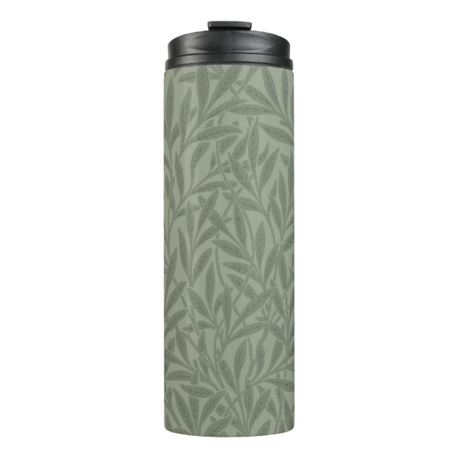 Bouteilles Isothermes William Morris Motif Saule Antique Vert Sauge (Devant)