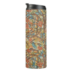 Bouteilles Isothermes William Morris Style Cottagecore Écureuil Floral