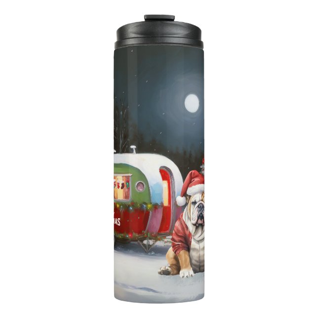 Bouteilles Isothermes Winter Bulldog Caravan Christmas Adventure (Devant)
