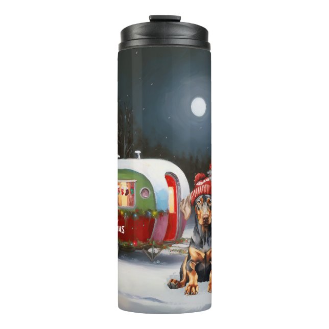 Bouteilles Isothermes Winter Doberman Caravan Christmas Adventure (Devant)