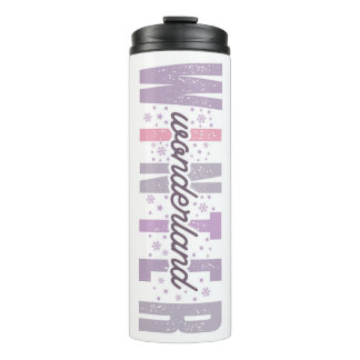 Bouteilles Isothermes Winter Wonderland - Typographie Festive Art