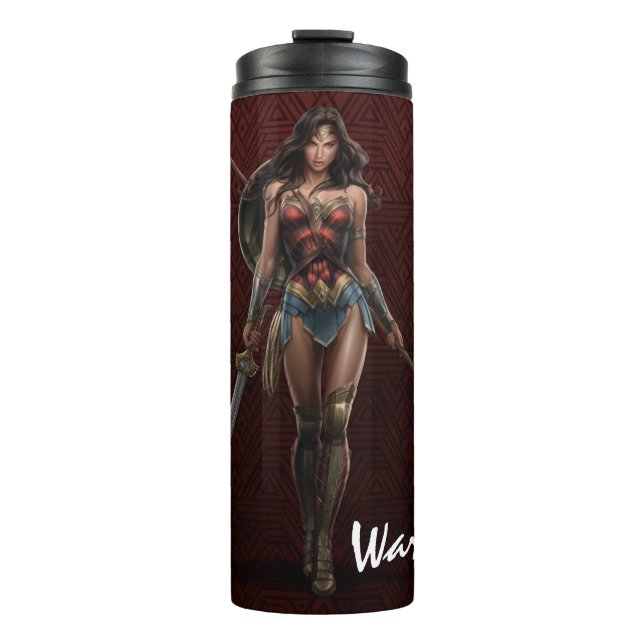 Bouteilles Isothermes Wonder Woman Battle-Ready Comic Art (Devant)
