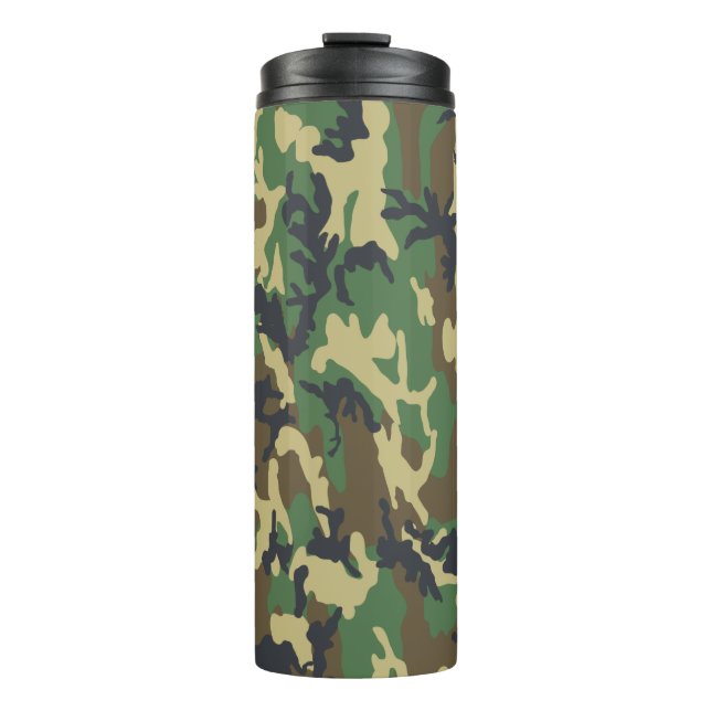 Bouteilles Isothermes Woodland Camo Pattern Travel Mug (Devant)