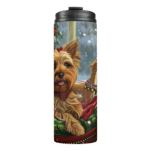 Bouteilles Isothermes Yorkshire Terrier Chien Noël Festif