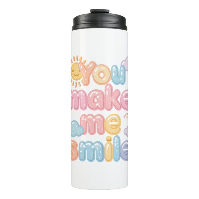 Bouteilles Isothermes "You Make Me Smile" with Sun and Clouds (Devant)
