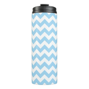 Bouteilles Isothermes Zigzag bleu, Chevron bleu, Motif géométrique