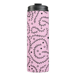 Bouteilles Isothermes Zigzag Lignes noires et motif rose