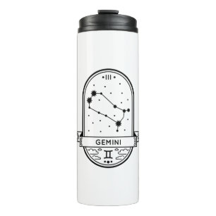 BOUTEILLES ISOTHERMES ZODIAC BADGE CONSTELLATION GEMINI STROKE