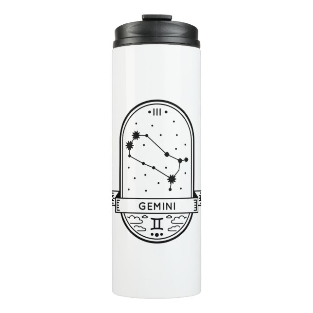 BOUTEILLES ISOTHERMES ZODIAC BADGE CONSTELLATION GEMINI STROKE (Devant)