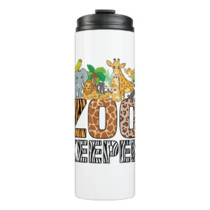 Bouteilles Isothermes Zookeeper Costume Zebra Wild Print Animal Africain