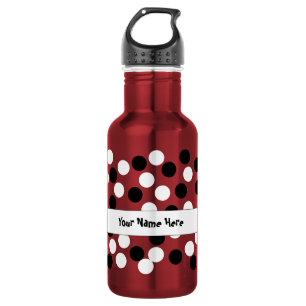 Bouteilles réutilisables à points Polka blancs et