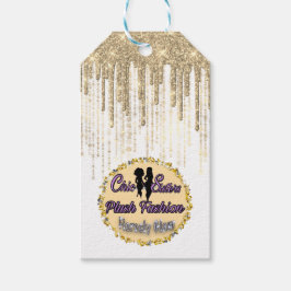Boutique Bekleidungspreis Tag Gold Tropfen Weiß Geschenkanhänger